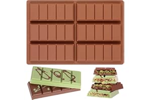 AVANA Moule à chocolat en silicone de 6 cavités, sans BPA, anti-adhésif, moules tablette de chocolat (moule 1)