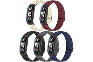 Runostrich Pasek do zegarka kompatybilny z Xiaomi Mi Band 7 / Xiaomi Mi Band 6 / Xiaomi Mi Band 5, elastyczny nylonowy zamiennik paska do zegarka dla mężczyzn i kobiet