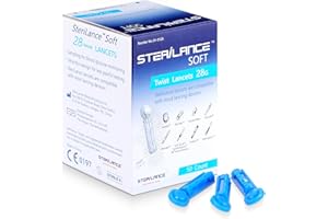 HEALLILY 200 Stücke Lanzetten Stechhilfe, 28 G Steril Lanzetten Blutzucker, Universal Blutlanzetten für Blutzuckermessung Kapillare Blutentnahme Krankenhaus Sicherheitslanzetten Lanzettiergerät