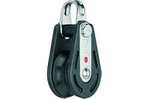 HS SPRENGER Sprenger Poulie roulement à billes 1 réa et anneau pour cordage 12 mm