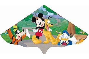 GÜNTHER FLUGSPIELE 1109 -Cerf-volant pour enfants avec motif Disney Mickey Mouse, cerf-volant à une corde en film PE robuste enfants, poignée et corde, taille env. 115x63 cm
