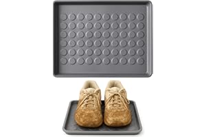 ZYCORE Small Plastic Boot Tray – Waterproof Entryway Drip Shoe Mat – Multi-Purpose Tray for Tool Storage, Wet Winter Boots, Wellies, Gardening & Pet Supplies (46x35) cm