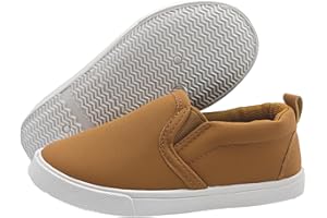 VAVSYL Boys Brown Shoes Kids Loafer Flats Shoes House Shoes Indoor Outdoor Non-Slip Home Toddler Boys for Walking Shoes