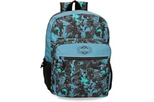 Roll Road Soccer Mochila Escolar Negro 32x42x16 cms Poliéster 21,5L