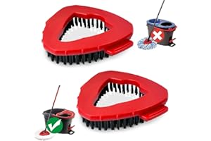 KOOLSTUFFS Scrub Brush Mop Head for Vlieda EasyWring 1 Tank System, Hard Bristle Cleaning Brush for Bathroom Garage Kitchen Wall