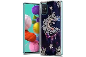ZhuoFan for Samsung Galaxy S20 FE 5G Case (6.5 inch) Phone Case Transparent Clear with Pattern [Ultra Slim] Shockproof Soft Gel TPU Silicone Bumper Back Cover for Samsung S20 FE 5G, Moon & Star