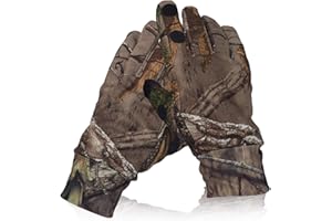 Favuit Camo Gloves, Camouflage Hunting Gloves Lightweight Pro Non-Slip Shooting Gloves Outdoor Hunting Camouflage Gear Archery Accessories
