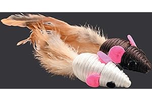 Zolux Set de 2 Souris Jouet pour Chat L 2 x P 2 x H 5 cm