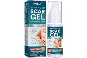 UNIEDI Narbengel 50ml Narbencreme für C-Sektion, Operationen, Verbrennungen, Keloid, Akne, Scar Gel verwendbar mit Scar Tape (4cmx300cm)