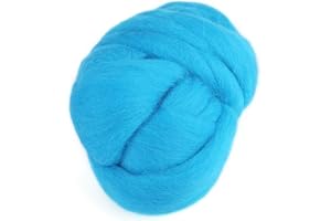 SHEENS 8 colori lana naturale Roving Needle infeltrimento Fibra di lana Spin per infeltrimento ad ago Filatura a mano Alla scoperta del mestiere di tessitura fai-da-te[Blue]Accessori per telai