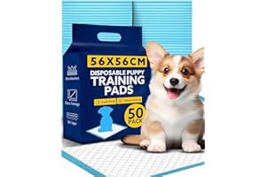 SA Products Puppy Pads 50 Pack, Super Absorbent Large Training Pads, Leak-Proof Heavy Duty Dog Pads, Puppy Training Pads (56 x 56cm)
