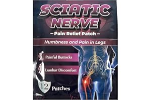 SPORT INN Parche Dolor Ciática 60 Uds, Alivio Muscular Natural para Nervio Ciático, Espalda, Lumbares y Articulaciones | Adhesivo Profesional 24h | Tela Transpirable y Flexible, Fórmula Herbal de Larga Duración