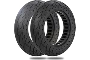 Monuary 2 Piezas 10x2,5 Ruedas Macizas para Patinete Electrico, 60/70-6.5 Rueda de Repuesto Antipinchazo, Neumáticos de Reemplazo Compatible con Ninebot G30 /G30D II/G30 Max