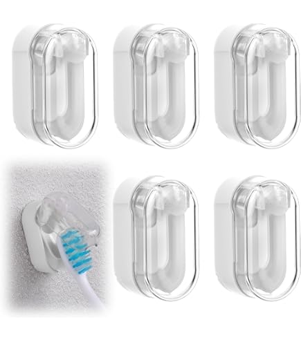 4x Zahnbürsten-Becher Mit Saugnapf - Antibakterieller Schutz