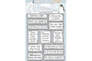 Stamperia Timbro Alta Definizione 14x18 cm-Frasi, Carta, Multicolore, 10cm16.5cm, 3 unità