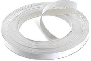 WoodPress® 19 mm Mélamine Blanc Mat Bande de Chant en Placage Préencollé – Rouleau de 50 m – Application à Repasser