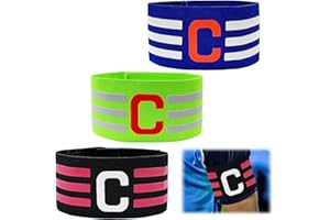 Fuletooye 3 Pcs Captains Armband, Captains Armband Football Nylon Adjustable Multicoloured Captain Armband Captains Armband Elastic Sports Arm Bands For Teenagers Adult All Sports Events Clubs Teams