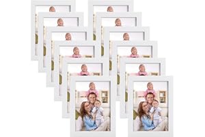 Giftgarden Set of 12 Picture Frames 13 x 18 cm for 18 x 13 Photos and Pictures, Modern White Photo Frame Collage, Wall or Table Stand - Gift Friend
