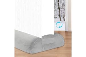 MEFENY Draught Excluder for Doors, 80cm Draught Stoppers for Bottom of Doors, Adjustable Under Door Sweep with Double Side Draft Guard for Door Seal Weather Stripping to Prevent Cold air, Grey