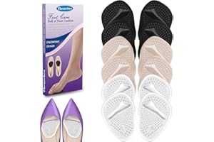 THEARCHES 6 Paare Ball der Fußkissen Mittelfußpads für Damen, Gelklebervorfuß-Stütze High Heels-Einsätze, Unsichtbarer und Ganztägiger Komfort Mittelfußpolsterfußschmerz Relief, multikolor