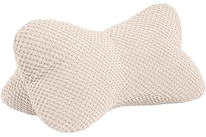‎QUANTUM INTERIOR BY MAXLAND Leseknochen, Lesekissen, Nackenrolle Nackenkissen aus Cord,Stützkissen, Reisekissen mit Struktur,Formkissen,Buchauflage, Flexible Stütze für Bücher, E-Books oder Tablets-18x35cm (Offwhite)