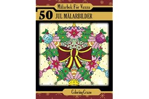 Målarbok för vuxna: 50 Jul Målarbilder