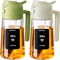 Fiyuer Oliespuit voor Bakolie, 470 ML Oliespuitfles, 2 in 1