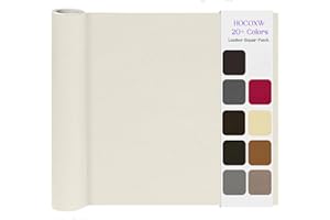 HOCOXW Patch de Réparation en Cuir 160x40 cm, Rouleau Adhésif PU Auto-adhésif pour Rénovation de Canapé, Siège de Voiture, Sacs à Main, Vestes, Meubles (Beige Blanc)