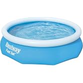 Bestway Fast Set Round Swimming Pool, Blue, Self-Supporting Removable, 305 x 76 cm