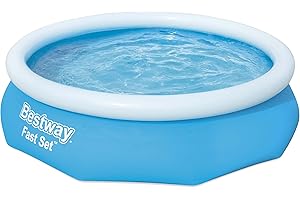 Bestway Fast Set Piscina Redonda, Azul, Desmontable Autoportante, 305 x 76 cm