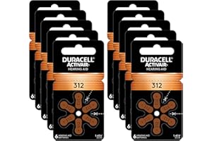 Duracell Activair Hörgeräte Batterien, 312 Größe (Rudel von 60)
