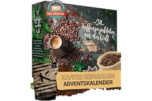 [ Boxiland ] Calendrier de l'Avent 2023 café moulu I Calendrier de Noël avec 24 délicieux cafés du monde entier, dont beaucoup de qualité équitable et biologique