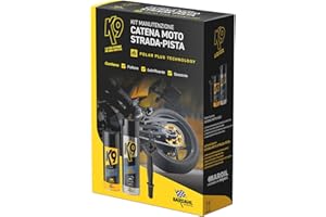 Bardahl - Kit Manutenzione Catene, Kit Speciale per Catena Moto da Strada-Pista, Anti-Usura e Ruggine, Allunga Vita Catena, Corona e Pignone, Resistenza Acqua, Spazzola Pulisci Catena