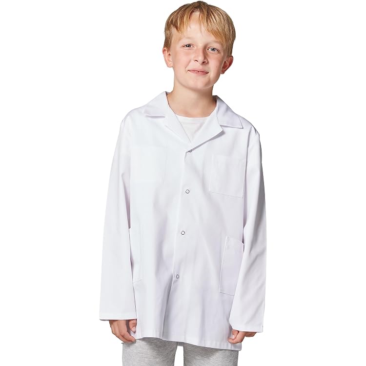 KODAMA Blouse Chimie Lycée Collège - 100% Coton 4 Poches - Tailles 10 à 16 Ans