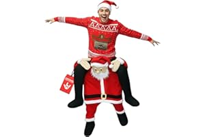 Morph Huckepack Kostüm Weihnachten, Weihnachtsmann Kostüm, Weihnachtskostüm Herren, Weihnachtsoutfit Herren, Weihnachts Kostum, Kostum Weihnachten, Nikolaus Kostume