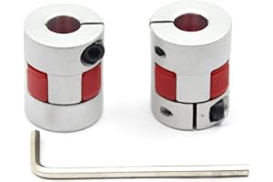 Befenybay 2 piezas de 8 mm a 8 mm de diámetro de acoplamiento de eje flexible de aluminio, 20 mm de longitud, conector flexible para impresora 3D, máquina CNC y servo motor escalonado (8 x 8 mm)