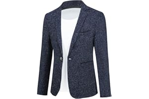 Allthemen Blazer da Uomo Slim Fit con Un Bottone Suit Jacket Formale Elegante Giacca Business da Lavoro