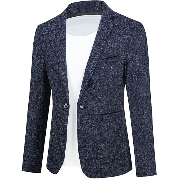 Blazer Uomo A Scacchi Slim Fit - Giacca Elegante Con Bottone, Formale E Casual, Per Autunno/Inverno - Foto 10
