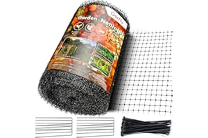 Gorffy Garden Netting, 2.1m x 20m Bird Netting for Garden, Protects Vegetables, Plants & Fruits, Includes 50 Cable Ties & 10 Ground Pegs