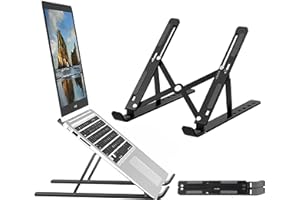 SYXLS Stojak na Laptopa, Regulowany Stojak na Komputer Laptopa Stojak na Tablet, Przenośny Uchwyt na Laptopa na Biurko, Ergonomiczny Stojak na Notebooka, Kompatybilny 10-15,6" Laptopów
