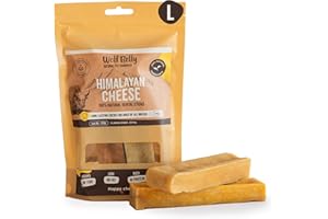 WOLF BELLY NATURAL PET GOODNESS Wolf Belly - Snack per Cani Naturali Latte di Yak (x2 unità, Taglia L) Masticativi Himalaya Ipoallergenici, Formaggio Osso di Yak per Cani, Masticativo Cane Riduce Tartaro