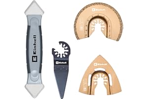 KWB BY EINHELL Original Einhell 4-tlg. Multitool-Set Fliesen (Multifunktionswerkzeug-Zubehör, Starlock-System, für Fliesen, Delta-Raspel, Segmentsägeblatt, Schaber, Fugenglätter)