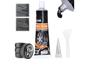 HEEFENG 50ML Rubber Glue For Tyres,Tyre Repair Glue,Rubber Cement,Tyre Glue Rubber Repair,Adhesive Rubber Glues,Quickly Repairs Tyre Cracks,Punctures And Peeling,For Car, Motorcycle,Tractor,Truck (Black)