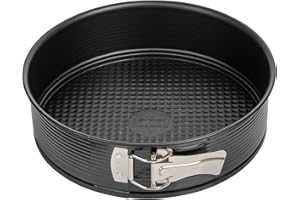 Zenker Stampo Tortiera apribile 1 fondo Ø24x6,5cm Carbon Steel rivestito in antiaderente Teflon Classic Temp Max 230°C Linea Black Metallic