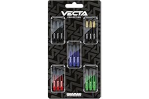 ‎WINMAU WINMAU - Dart-Schaftkollektion - Dartschäfte Multipack 5 Satz pro Packung (insgesamt 15 Stück) - Professionelles Dartzubehör Größen -Geeignet für Stahlspitzen und Softspitzen