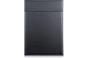 KINGFOM Portablocco A4 Pelle con Pinza (A042-Nero)