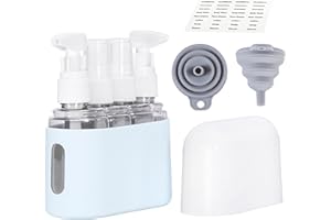 Bouteille de voyage portable anti-fuite pour liquide - Approuvée par la TSA - Taille légère, bleu,