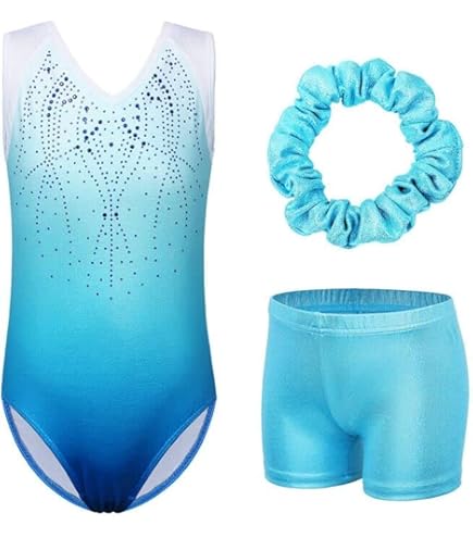 Agoky Damen Tanz Body Langarm - Metallic Ballett Trikot Mit Strass