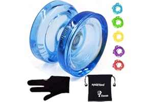 MAGICYOYO Yoyo reattivo professionale per principianti bambini ad adulti regalo Magic Yoyo K2 Yo-yo di plastica con corde Yo Yo, guanto Yo, sacchetto kit, blu