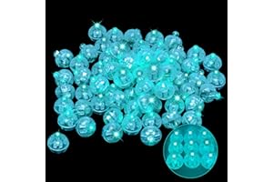 YeahBoom 120 PCS LED Balloon Lumière,Boule Mini Rond LED Balloon Lumière pour la lumière de la lanterne, décoration pour Noël, Halloween,longue durée de veille